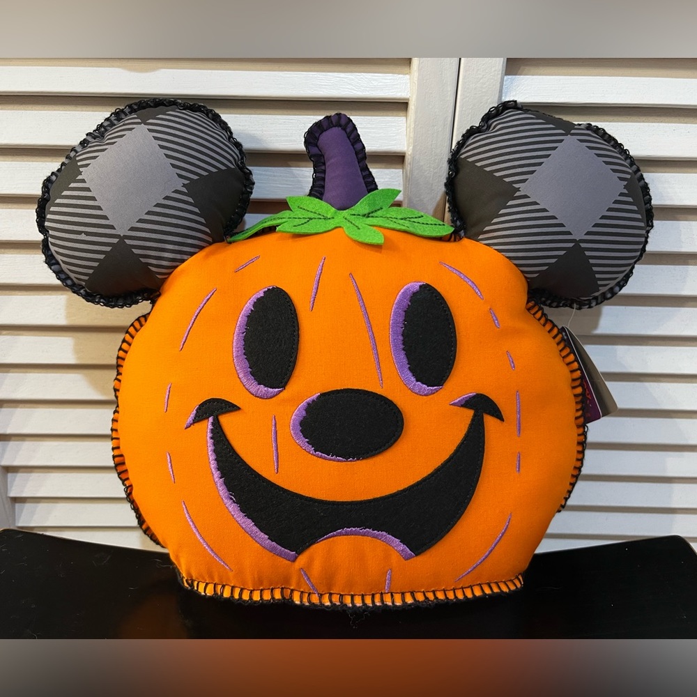 Disney Mickey Mouse Jack-O-Lantern Halloween Pillow